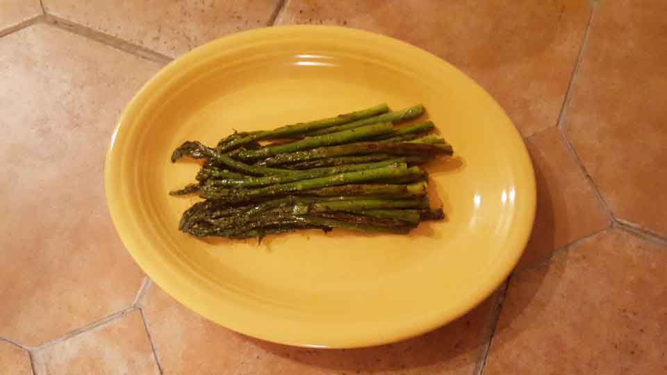Kracked Black Pan Seared Asparagus