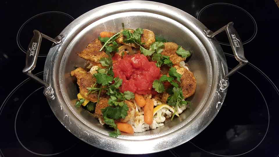 Tagine Style Chicken and Cauliflower